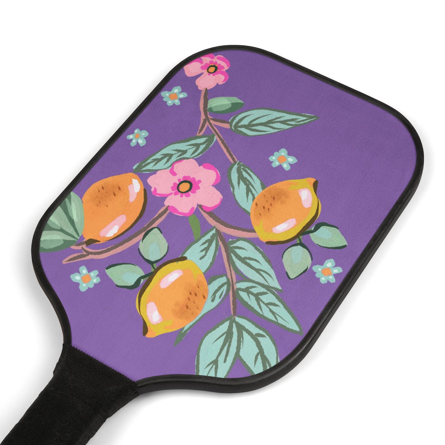 Pickleball Paddle Set — Pink Floral Pickleball Kit with Two Paddles & Balls