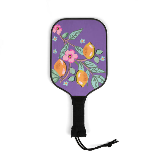 Pickleball Paddle Set — Pink Floral Pickleball Kit with Two Paddles & Balls