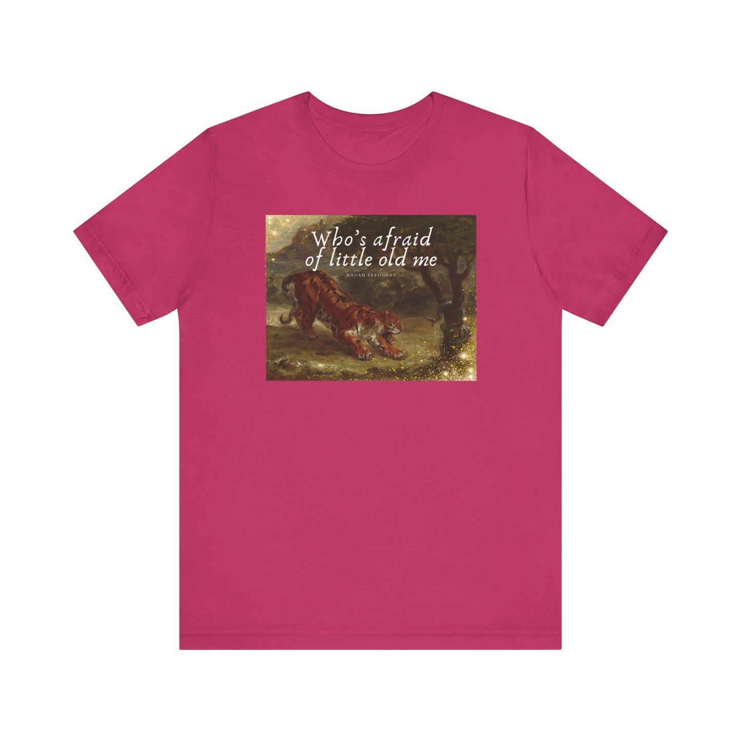 T-Shirt - Eugene Delacroix Artist Swifties Tiger Fight The Patriarchy Tee, Unisex Jersey Short Sleeve Top, Vote for Kamala Shirt