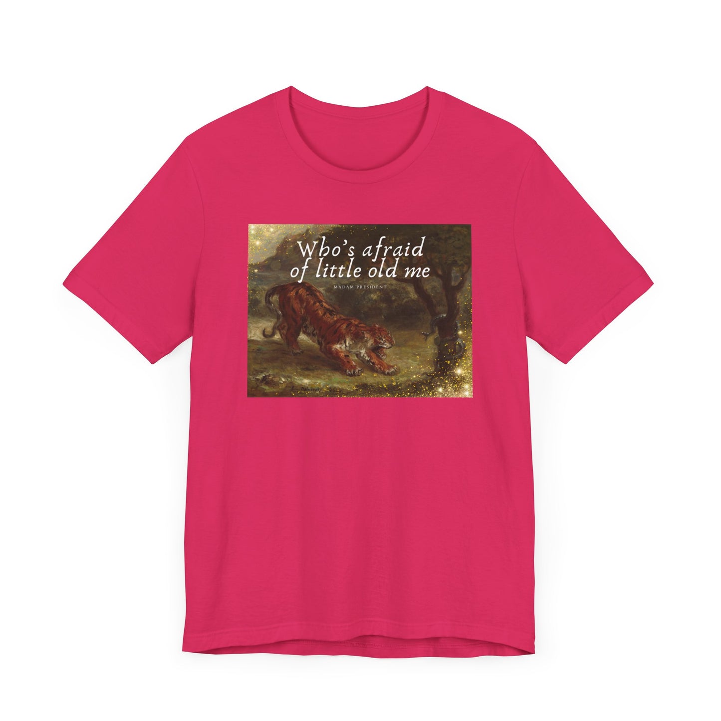 T-Shirt - Eugene Delacroix Artist Swifties Tiger Fight The Patriarchy Tee, Unisex Jersey Short Sleeve Top, Vote for Kamala Shirt